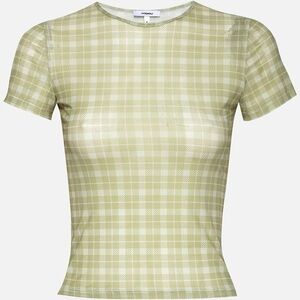 Miaou Mesh Gingham Mini Tee